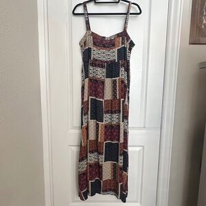 Natural Life Patti Maxi Dress Autumn Patchwork